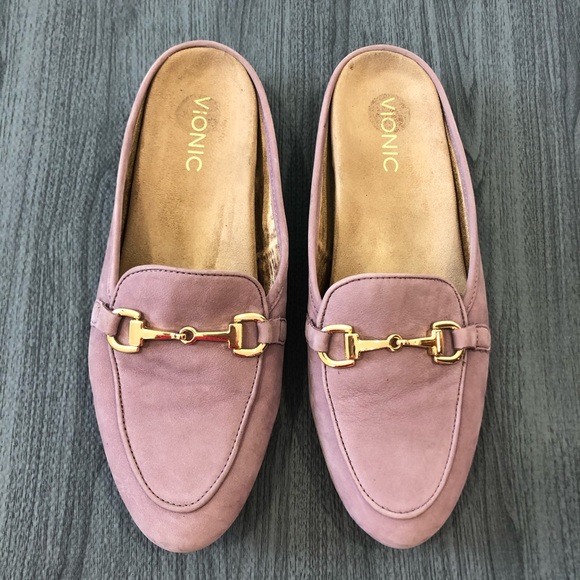 vionic suede mules